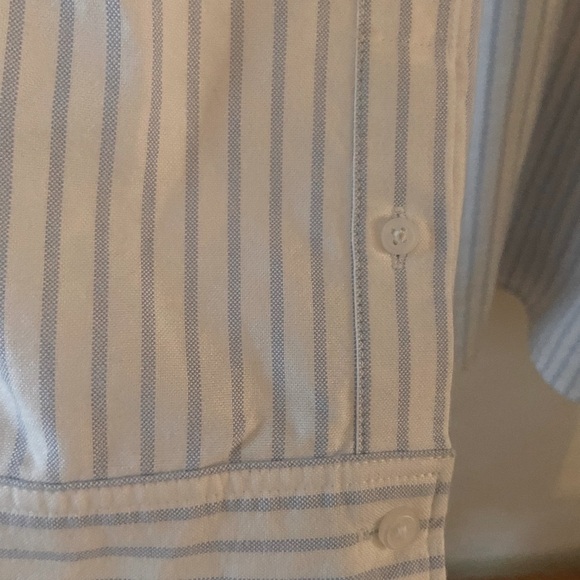 Everlane Blue and White Striped button up Oxford Shirt - Picture 6 of 6